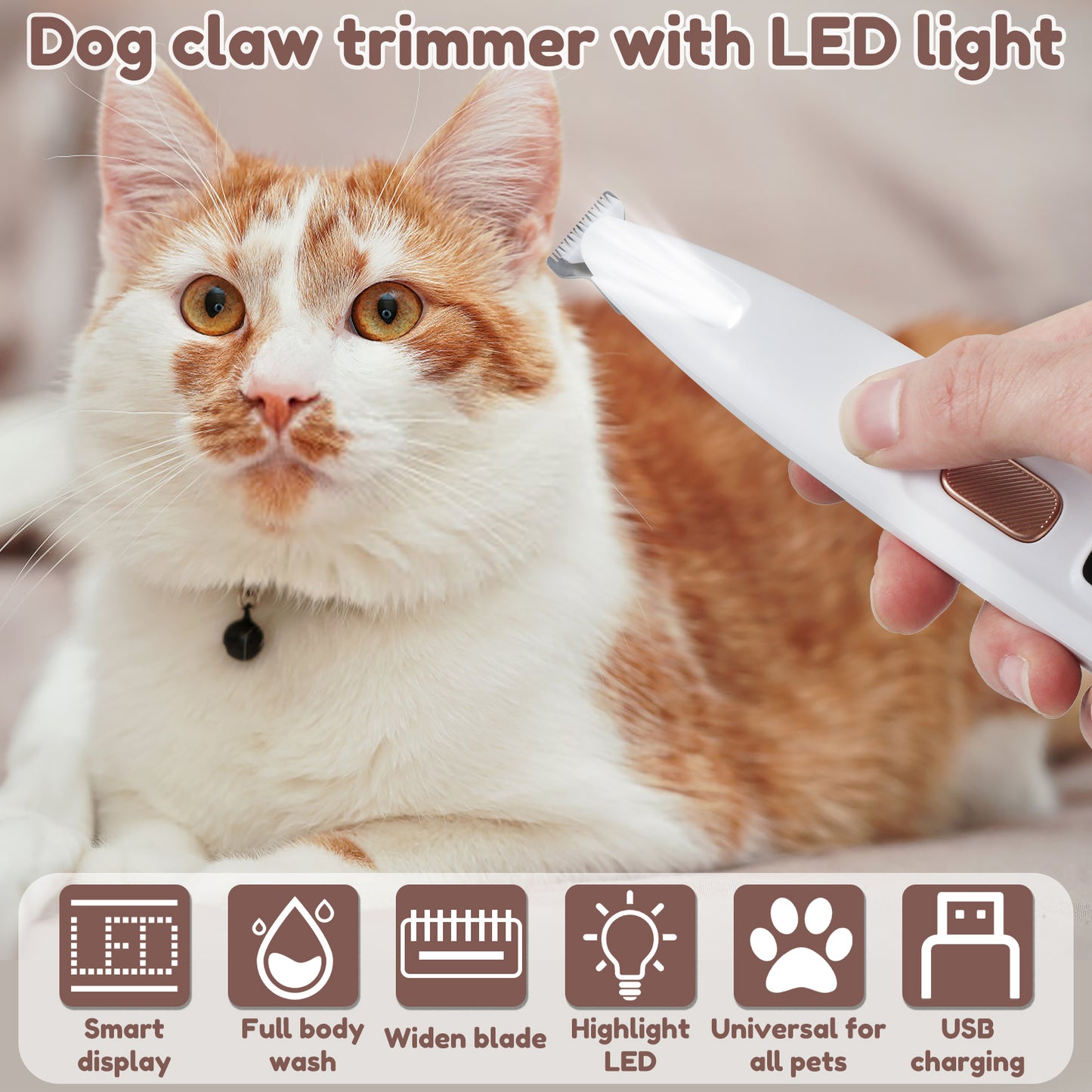 LED Waterproof Dog Paw Trimmer / Nail Trimmers